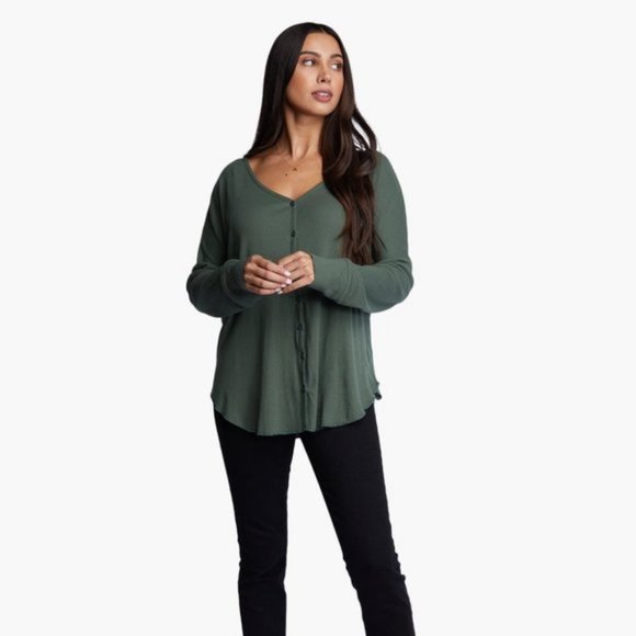 Able Julia Anywhere Top in Thyme Green Size L - Picture 13 of 15
